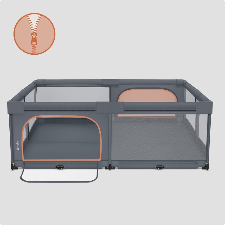 Lionelo Florence Xl Easy Fold Πάρκο 180X200Cm Gray Stone