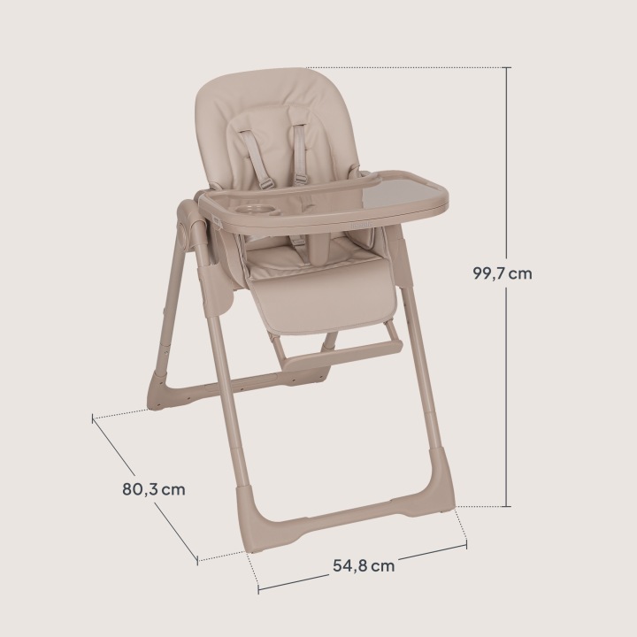 Lionelo Linn Plus Καρεκλάκι Φαγητού Beige Taupe
