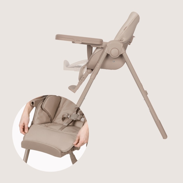 Lionelo Linn Plus Καρεκλάκι Φαγητού Beige Taupe