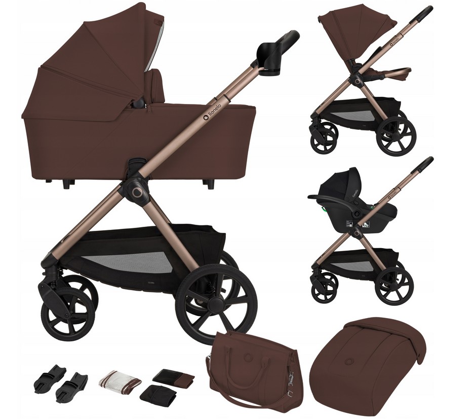 Lionelo Carmine Καρότσι Βρεφικό 3 Σε 1 Έως 22Kg Chocolate