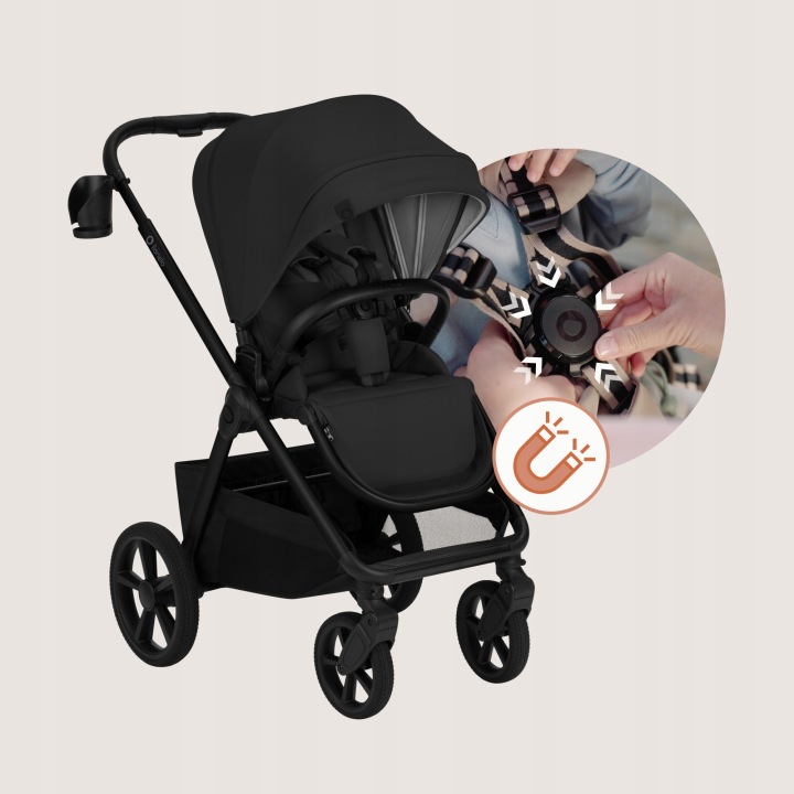 Lionelo Carmine Καρότσι Βρεφικό 3 Σε 1 Έως 22Kg Black Onyx