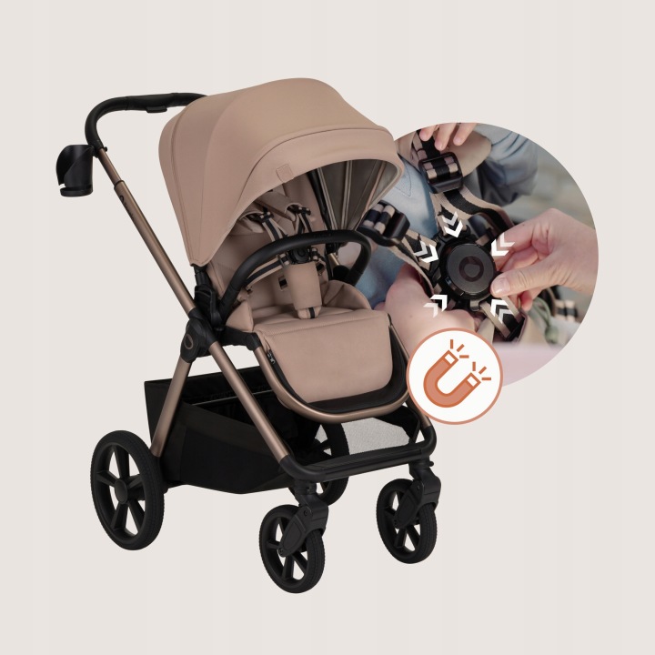 Lionelo Carmine Καρότσι Βρεφικό 3 Σε 1 Έως 22Kg Beige Sand