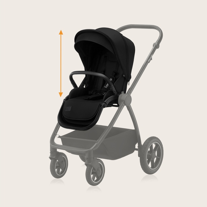 Lionelo Meril Καρότσι Βρεφικό Έως 22Kg 3 Σε 1 Black Onyx