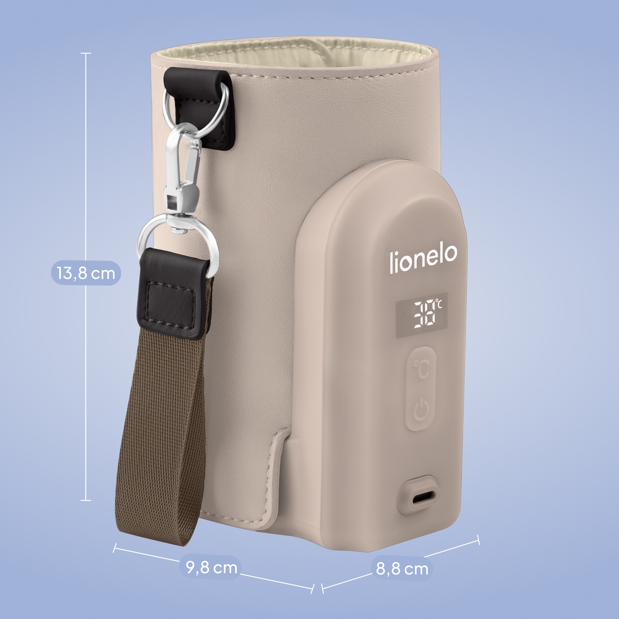 Lionelo Thermup Go Evo Θερμαντήρας Ταξιδίου Beige Taupe