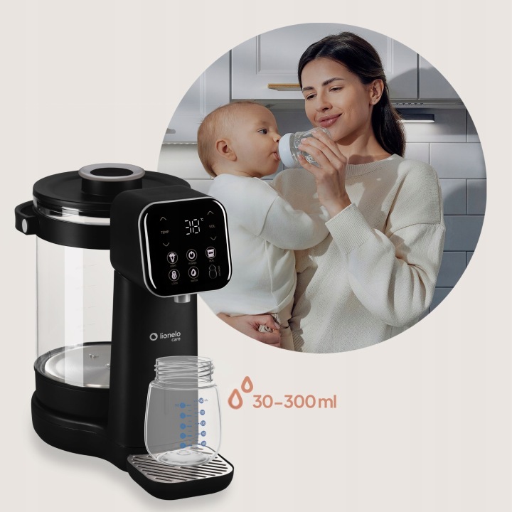 Lionelo Babypresto 2.0 Παρασκευαστής Γάλακτος Με Λειτουργία Αποχλωρίωσης Black