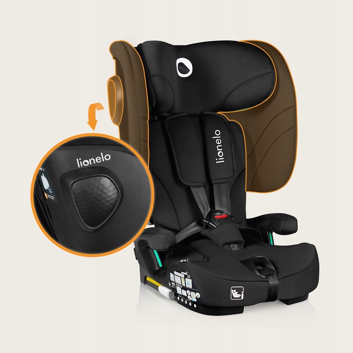 Lionelo Nelly I-Size Isofix Κάθισμα Αυτοκινήτου 76-150Cm/9-36Kg Black Carbon