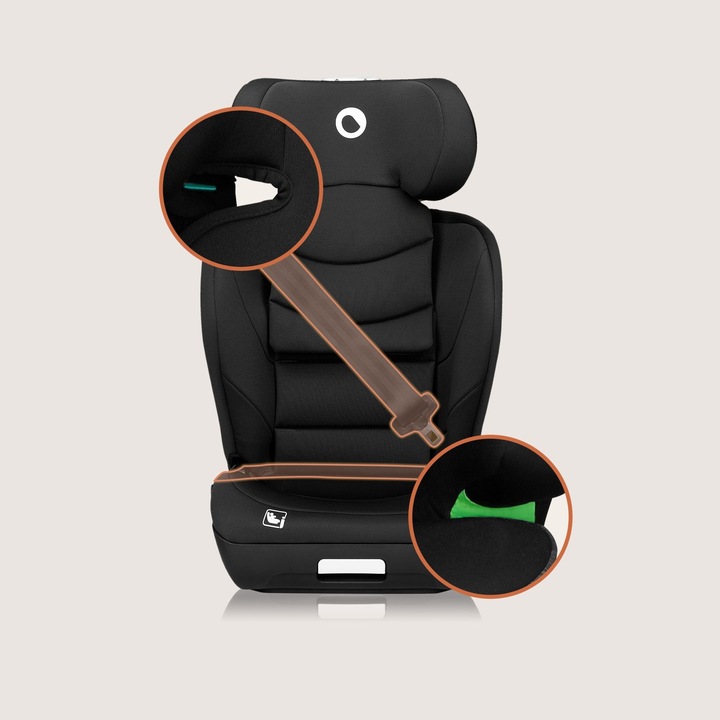 Lionelo Neal I-Size Isofix Κάθισμα Αυτοκινήτου 100-150 Cm Black Carbon