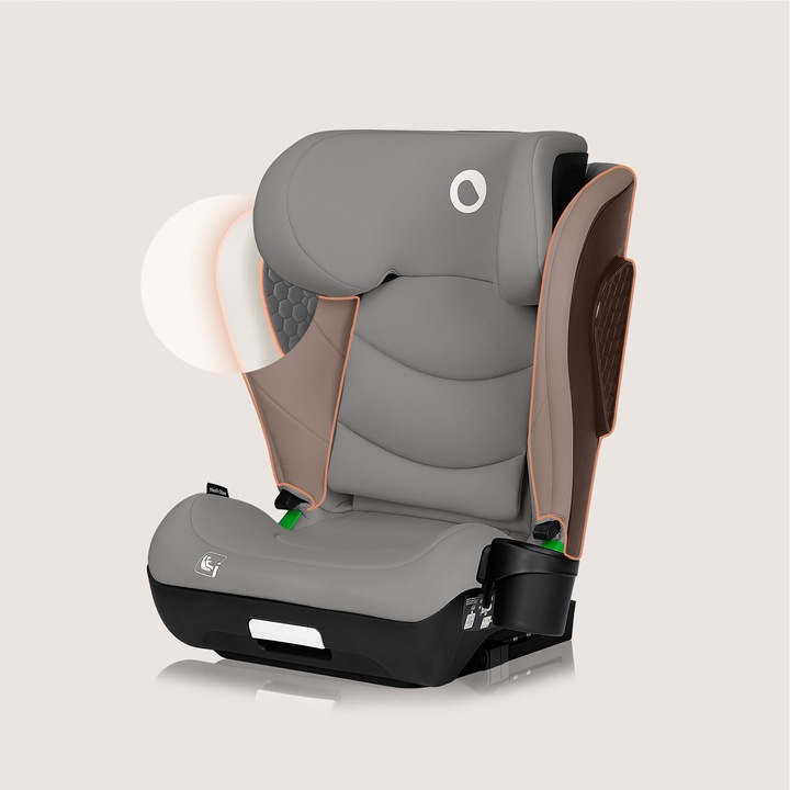 Lionelo Neal I-Size Isofix Κάθισμα Αυτοκινήτου 100-150 Cm Gray Concrete
