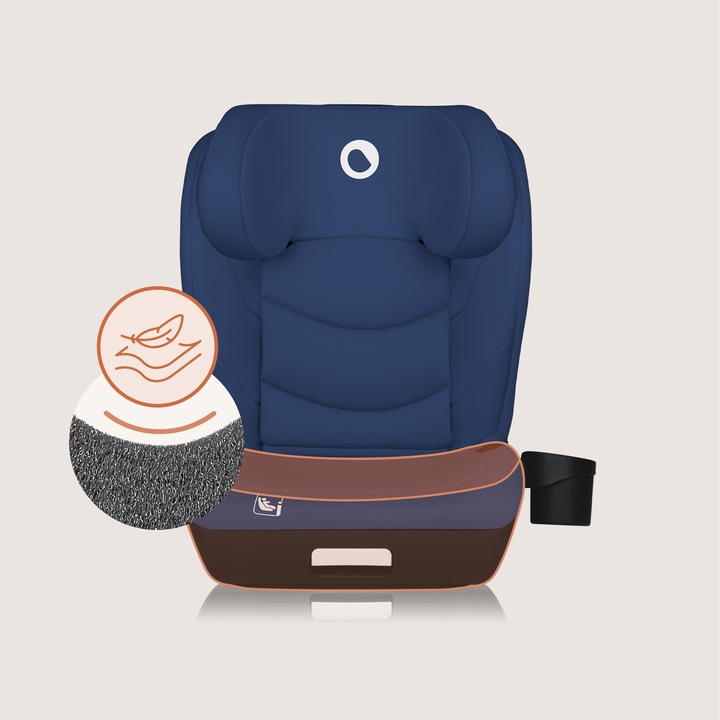 Lionelo Neal I-Size Isofix Κάθισμα Αυτοκινήτου 100-150 Cm Blue Navy
