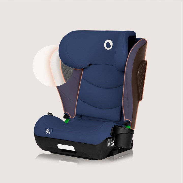 Lionelo Neal I-Size Isofix Κάθισμα Αυτοκινήτου 100-150 Cm Blue Navy