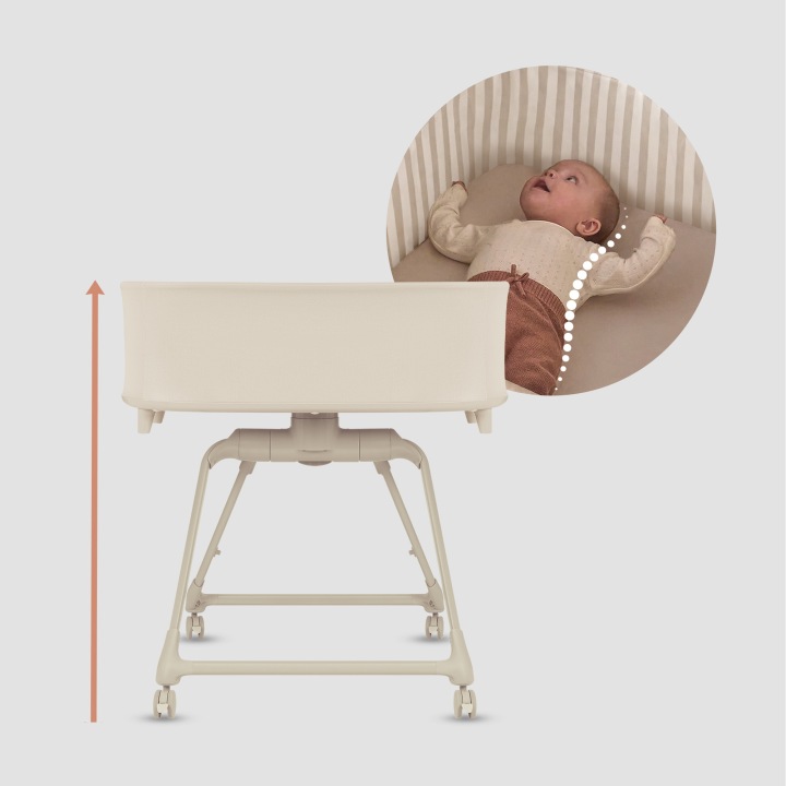 Lionelo Maddie Set Λίκνο-Ρηλάξ & Καρεκλάκι Φαγητού 3 Σε 1 Beige