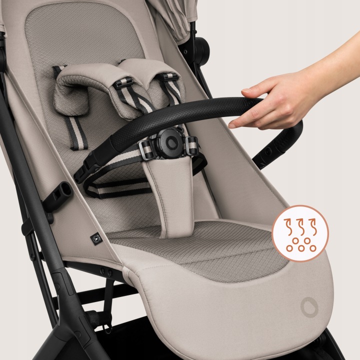 Lionelo Sia Flex Καρότσι Ταξιδίου 2 Σε 1 Έως 22Kg Beige Sand