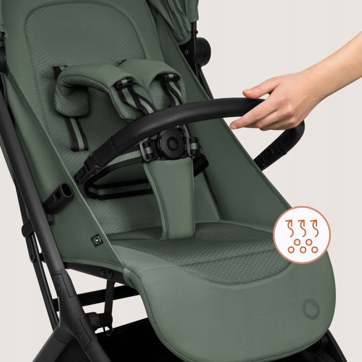 Lionelo Sia Flex Καρότσι Ταξιδίου 2 Σε 1 Έως 22Kg Green Emerald
