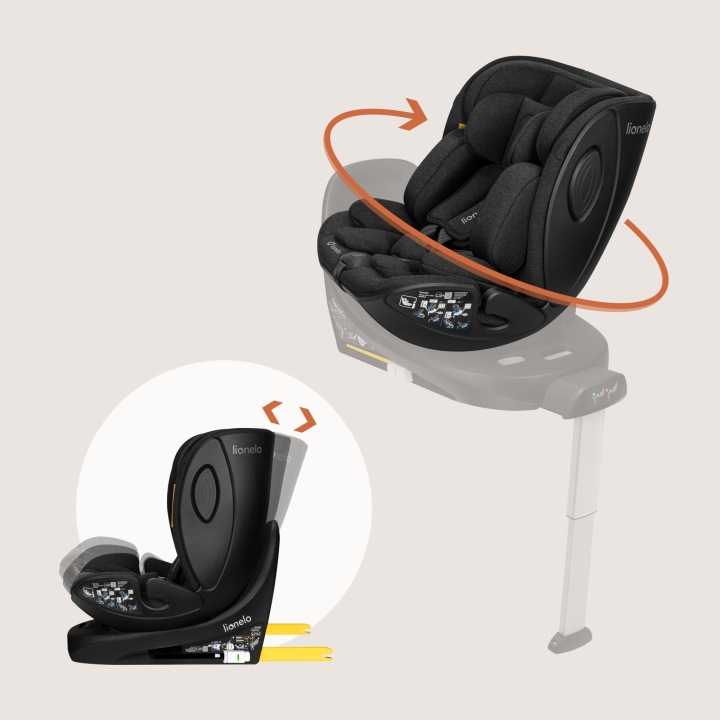 Lionelo Moxie Next i-Size κάθισμα αυτοκινήτου 40-105 cm black