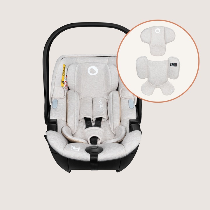 Lionelo Moxie i-Size set κάθισμα αυτοκινήτου 40-87cm & περιστρεφόμενη βάση isofix Black Carbon