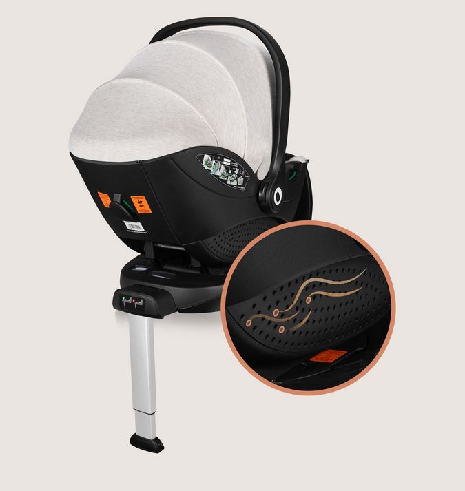 Lionelo Moxie i-Size set κάθισμα αυτοκινήτου 40-87cm & περιστρεφόμενη βάση isofix Black Carbon