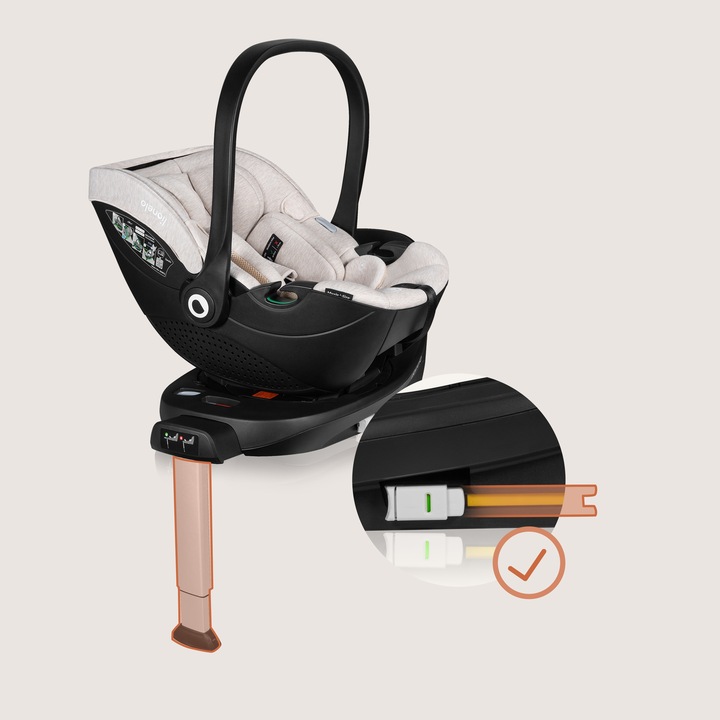 Lionelo Moxie i-Size set κάθισμα αυτοκινήτου 40-87cm & περιστρεφόμενη βάση isofix Black Carbon