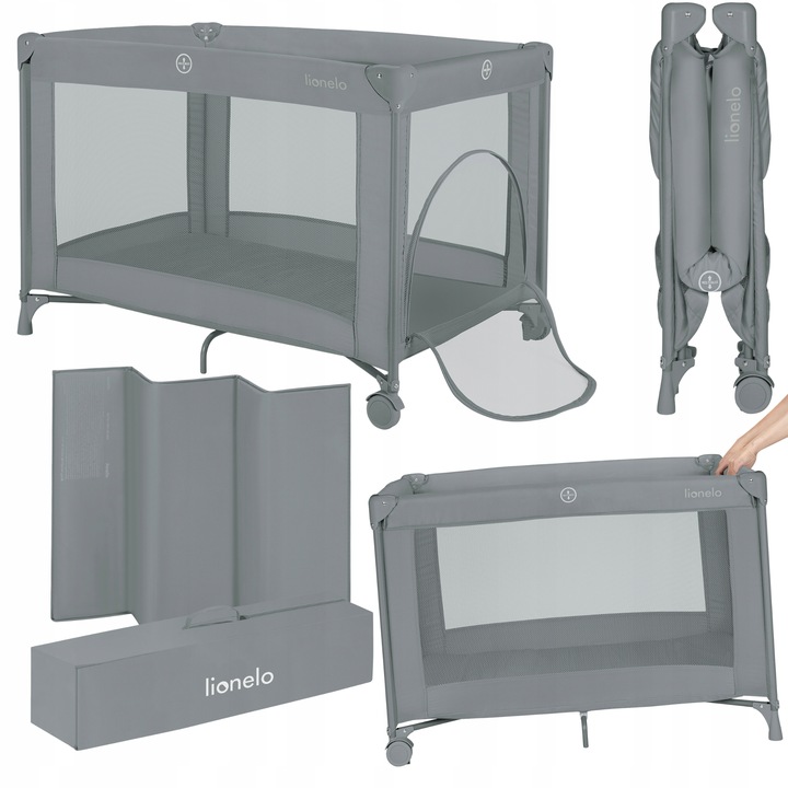 Lionelo Amelie Παρκοκρέβατο 1 Επιπέδoυ Gray Concrete