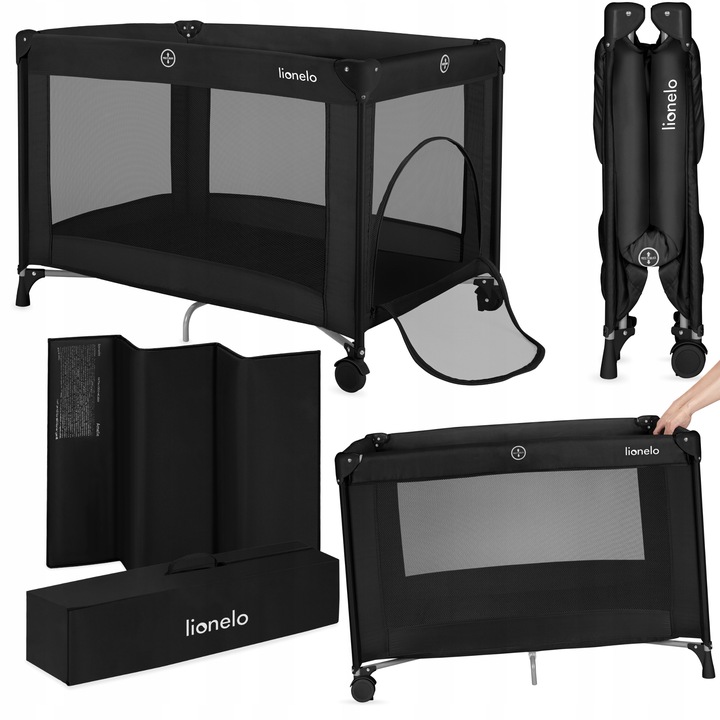 Lionelo Amelie Παρκοκρέβατο 1 Επιπέδoυ Black Carbon