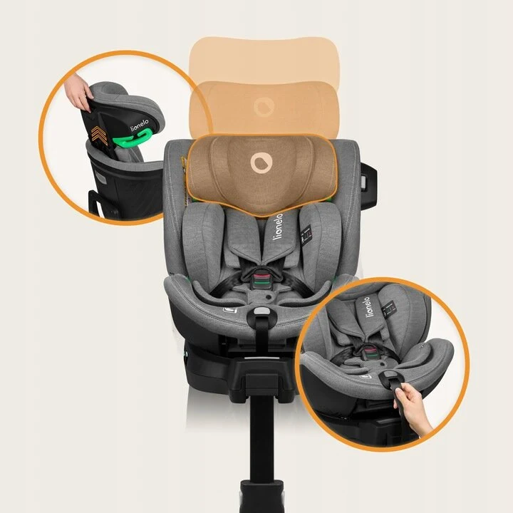 Lionelo Harmony i-Size κάθισμα αυτοκινήτου 40-150 cm isofix Beige Sand Bamboo