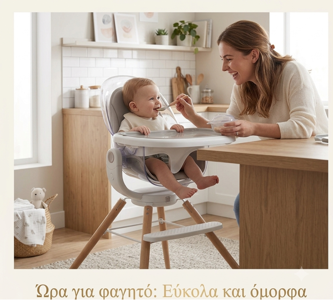 Asalvo Adria Ξύλινο Καρεκλάκι Φαγητού Περιστρεφόμενο 360° Gray με Διπλό Αφαιρούμενο Δίσκο & Ζώνη 5 Σημείων - 2