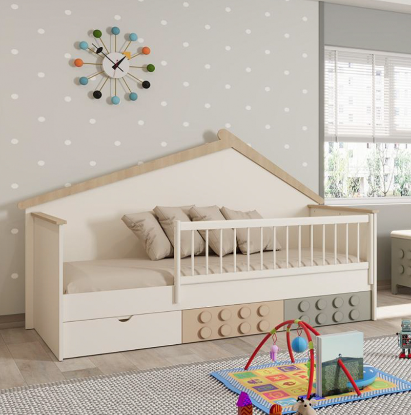 Bebe Stars Montessori Κρεβάτι LEGO 90x200cm με Συρτάρια Αποθήκευσης - 2