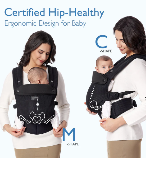 Momcozy PureHug Air Mesh Μάρσιπος Μωρού 3-20kg | Εργονομικός & Αναπνεύσιμος, Black - 1