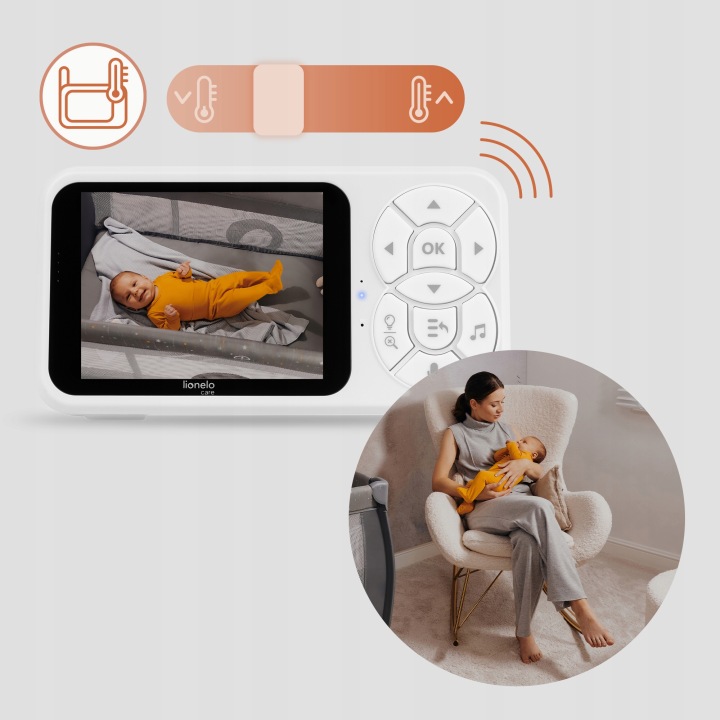 Lionelo Babyline 3.4 Ηλεκτρονική Ενδοεπικοινωνία με Κάμερα & Οθόνη 3.5″