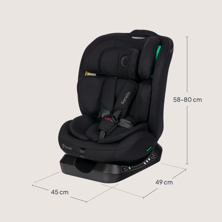 Lionelo Aart i-size Κάθισμα Αυτοκινήτου 40-150cm Black Carbon