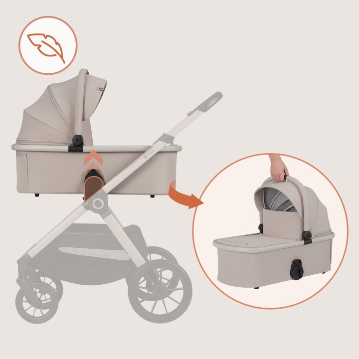 Lionelo Layla 3 σε 1 Καρότσι Βρεφικό έως 22kg Beige Sand