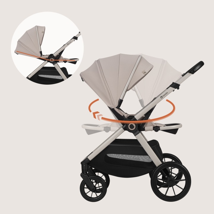 Lionelo Layla 3 σε 1 Καρότσι Βρεφικό έως 22kg Beige Sand